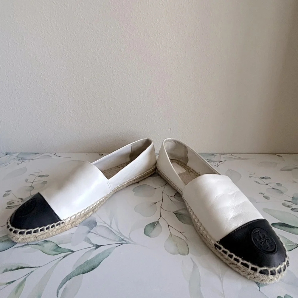 Tory Burch Color block Cap Toe Espadrille Flats